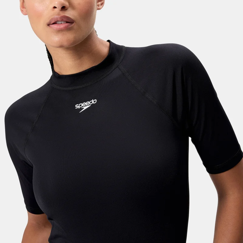 speedo Black Women's Classic Swimming Rashguard for Women | Best Price UAE